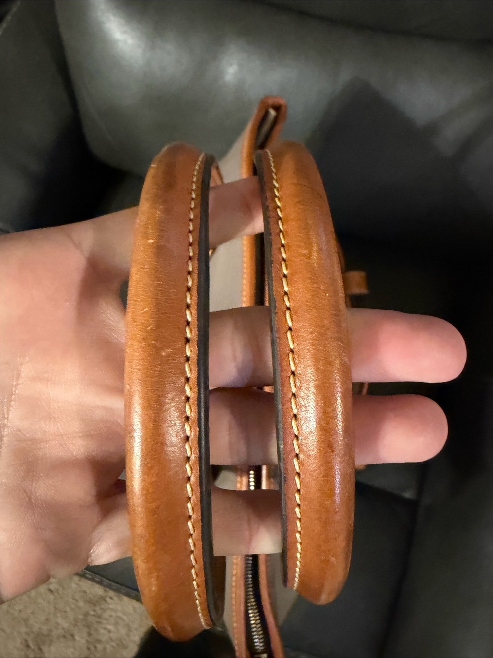 Dooney & Bourke Taupe Leather Tote with Tan Leather Trim DO NOT BUY ON HOLD - Picture 10 of 13